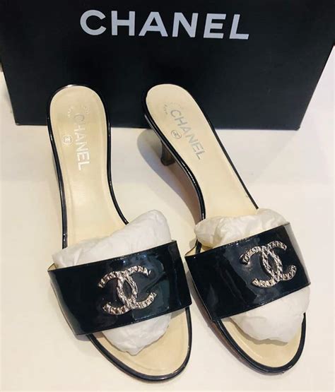 chanel black mule|chanel shoes for women.